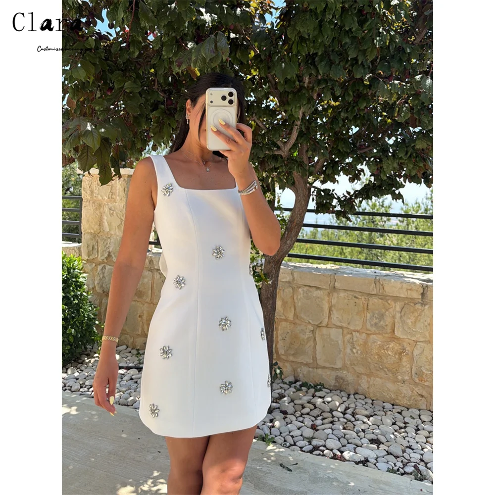 Clara Custom Skirt Square Neck Rhinestone White Elegant and Chic Luxury Evening Dresses for Events Prom Dresses 2026 Dress Party
Clara Custom Skirt Square Neck Rhinestone White Elegant and Chic Luxury Evening Dresses for Events Prom Dresses 2026 Dress Party