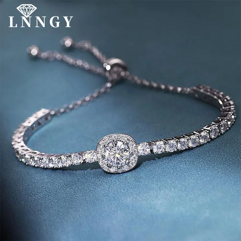 Lnngy 6.5mm Moissanite Halo Bracelet For Women 14K Gold Filled Single-row Zircon Adjustable Bracelets Hand Jewelry Gifts
Lnngy 6.5mm Moissanite Halo Bracelet For Women 14K Gold Filled Single-row Zircon Adjustable Bracelets Hand Jewelry Gifts
