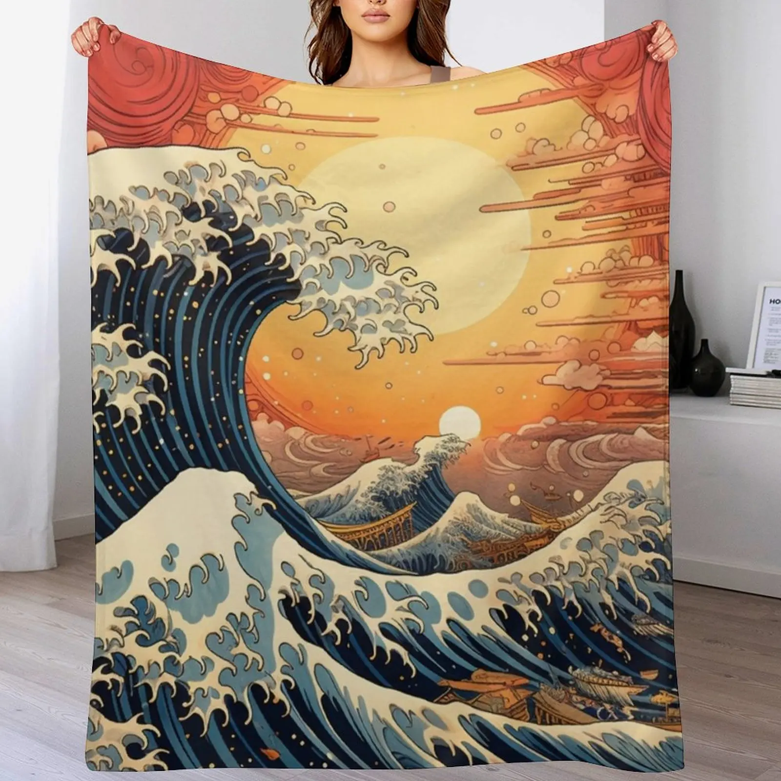 The Great Wave Cyberpunk neon sun set Throw Blanket Soft Big Retros Soft Beds Thin Blankets
The Great Wave Cyberpunk neon sun set Throw Blanket Soft Big Retros Soft Beds Thin Blankets