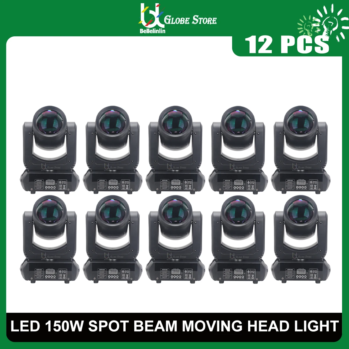 No Duty 12Pcs 150W LED Moving Head Light Beam Spot 18 Rotating Prisms Dj Dmx Stage Light Effect Light Disco Dj Bar Wedding Club
No Duty 12Pcs 150W LED Moving Head Light Beam Spot 18 Rotating Prisms Dj Dmx Stage Light Effect Light Disco Dj Bar Wedding Club