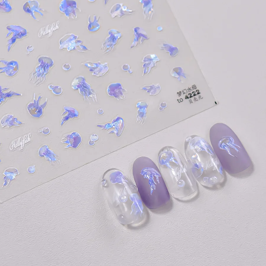 1 Piece 5D Summer Nail Sticker High Quality Embossed Sparkling Dreamy Clouds Jellyfish Bubble Design Decorative Nail Art Sticker
1 Piece 5D Summer Nail Sticker High Quality Embossed Sparkling Dreamy Clouds Jellyfish Bubble Design Decorative Nail Art Sticker