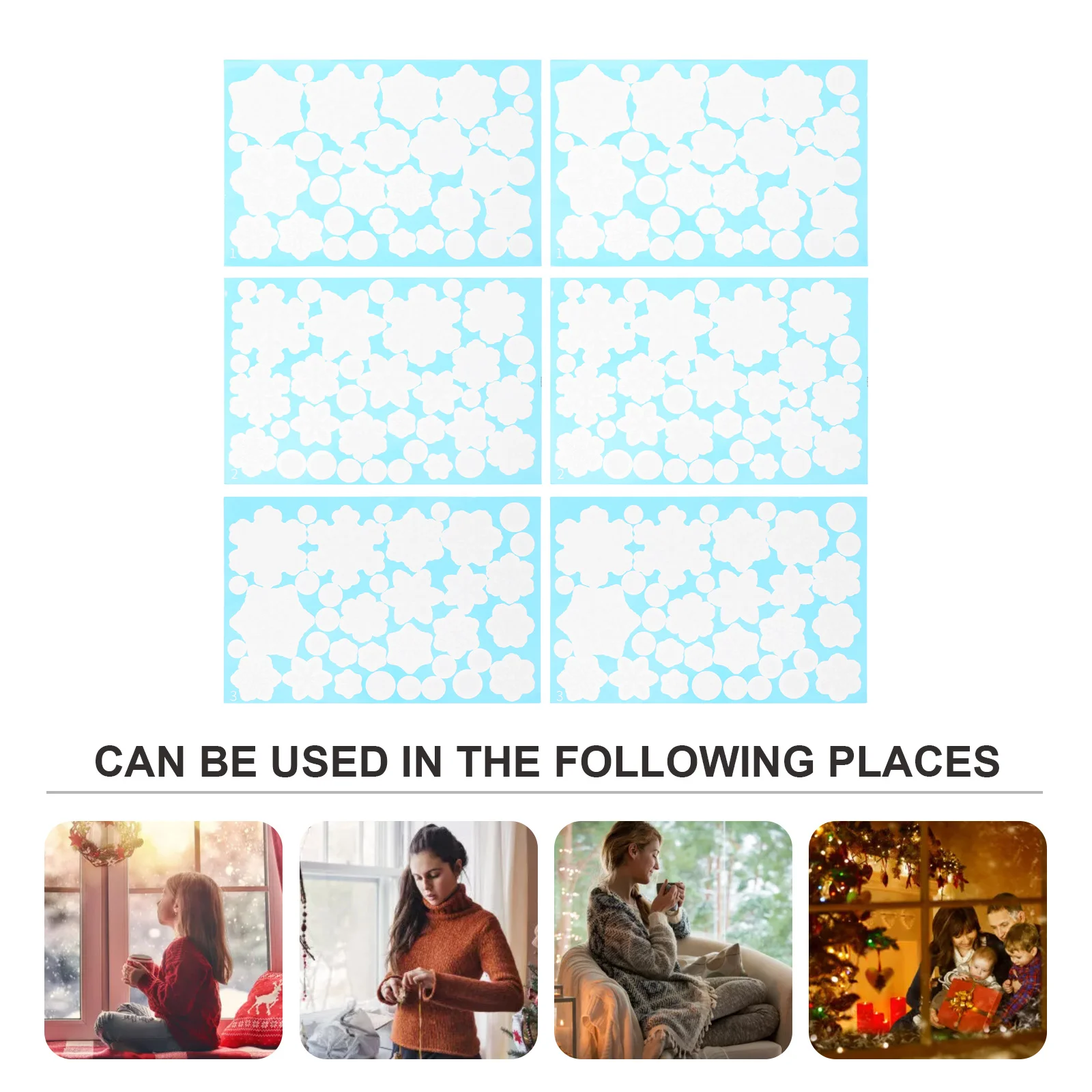 6 Sheets Christmas Snowflake Stickers Static Cling Decor for Windows Glass Doors Home Holiday Party Removable PVC Decoration
6 Sheets Christmas Snowflake Stickers Static Cling Decor for Windows Glass Doors Home Holiday Party Removable PVC Decoration
