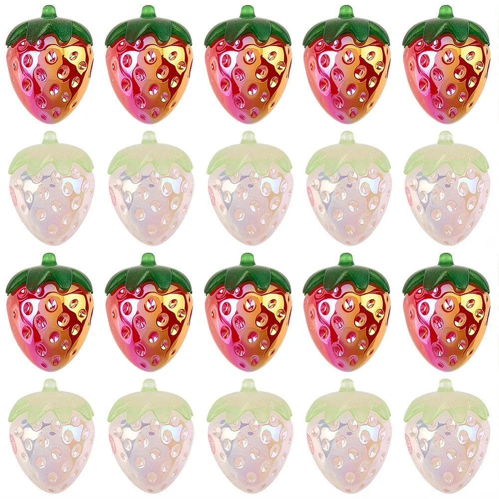30Pcs 2 Colors Electroplate Opaque Acrylic Pendants Strawberry Mixed Color 22.5x17x17mm Hole: 3.8mm 15pcs/color
30Pcs 2 Colors Electroplate Opaque Acrylic Pendants Strawberry Mixed Color 22.5x17x17mm Hole: 3.8mm 15pcs/color