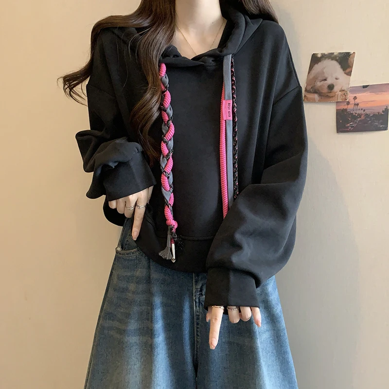 Casual New Korean Fashio Hoodies Women 2025 New Tops Oversized Streetwear Harajuku Clothes Teens Pullover
Casual New Korean Fashio Hoodies Women 2025 New Tops Oversized Streetwear Harajuku Clothes Teens Pullover