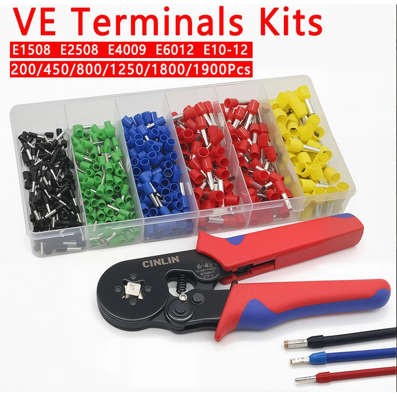 200/450/800/1250/1800/1900Pcs Durable Insulated Crimp Terminals for Electrical Wire and Cable with Ring Connectors E0508 E7508
200/450/800/1250/1800/1900Pcs Durable Insulated Crimp Terminals for Electrical Wire and Cable with Ring Connectors E0508 E7508