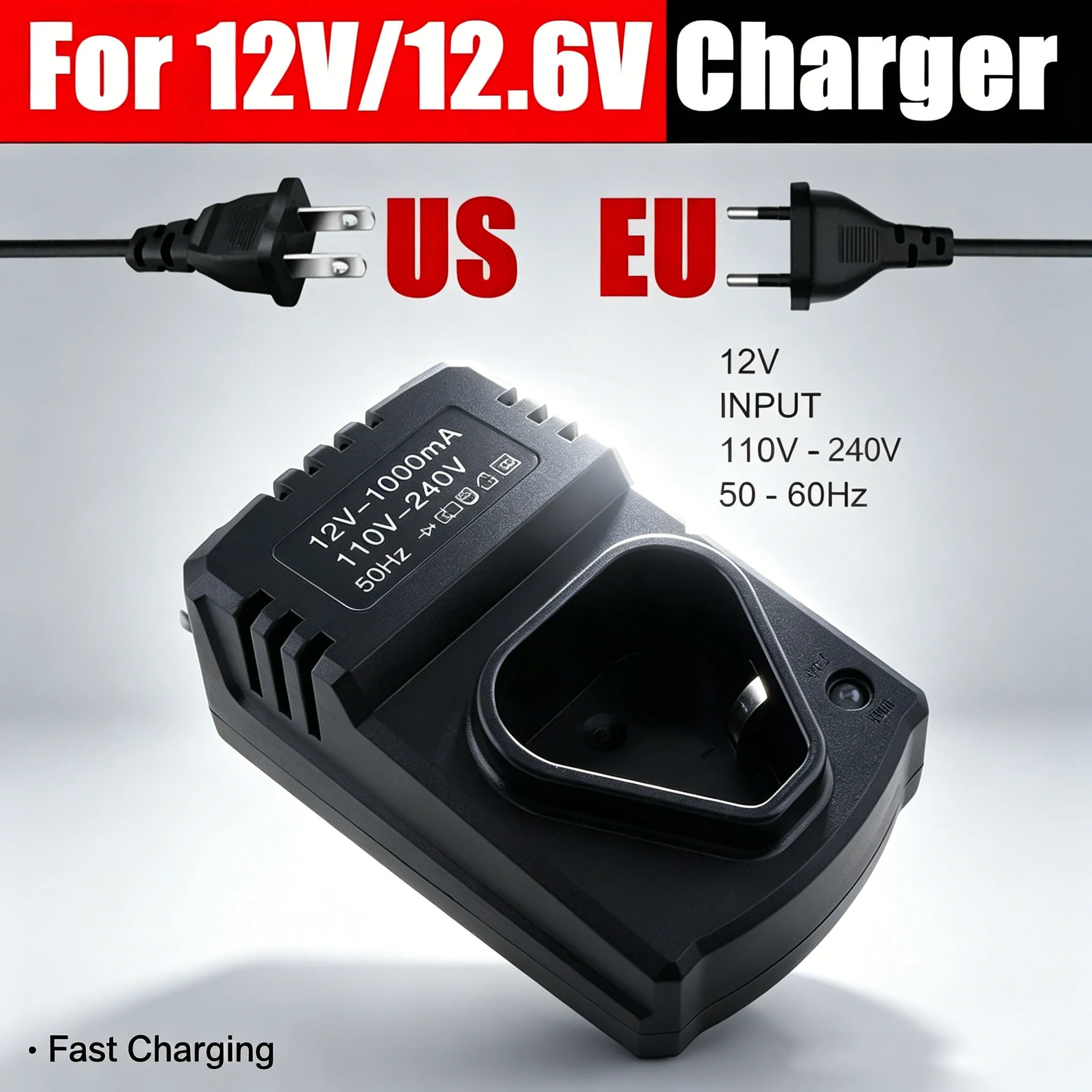 12.6V/12V US/EU Li-ion Rechargeable Charger Support 110-240V For ElectricalDrill 1A 2A DC Li-lon Rechargeable Charger Support
12.6V/12V US/EU Li-ion Rechargeable Charger Support 110-240V For ElectricalDrill 1A 2A DC Li-lon Rechargeable Charger Support
