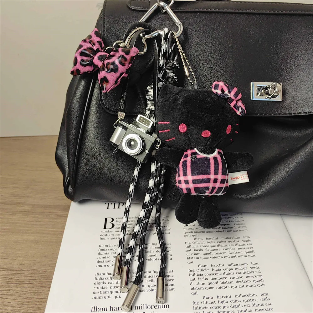 MINISO Black Pink Plaid Kitten Plush Doll Hanging Cute, Rose Red Leopard Print Bow Keychain Girls Bag Pendant Accessories
MINISO Black Pink Plaid Kitten Plush Doll Hanging Cute, Rose Red Leopard Print Bow Keychain Girls Bag Pendant Accessories