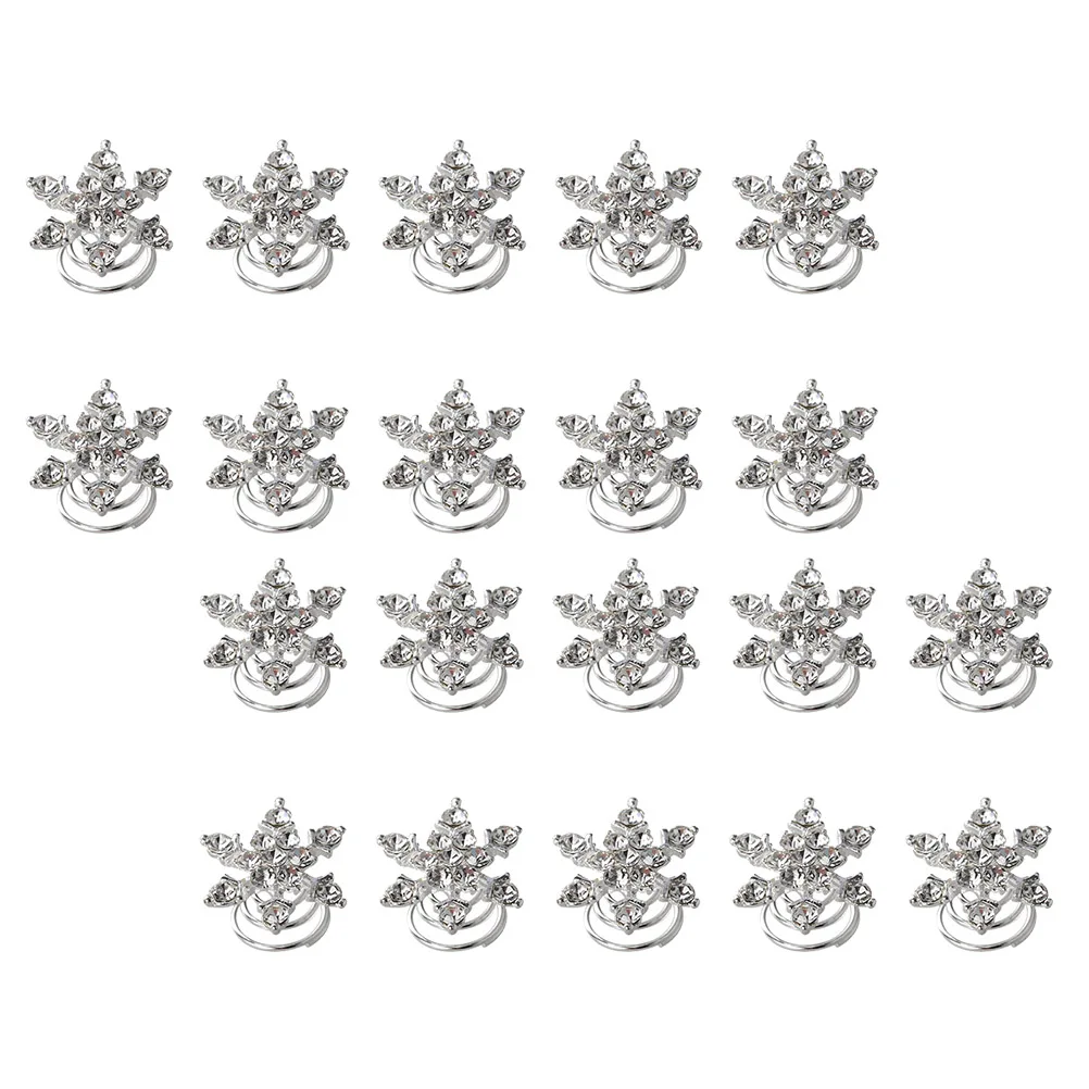 20 Pcs Alloy Hair Accessories Spiral Clips for Bridal Party Hairstyles Spirals Durable Snowflake Design Wedding
20 Pcs Alloy Hair Accessories Spiral Clips for Bridal Party Hairstyles Spirals Durable Snowflake Design Wedding