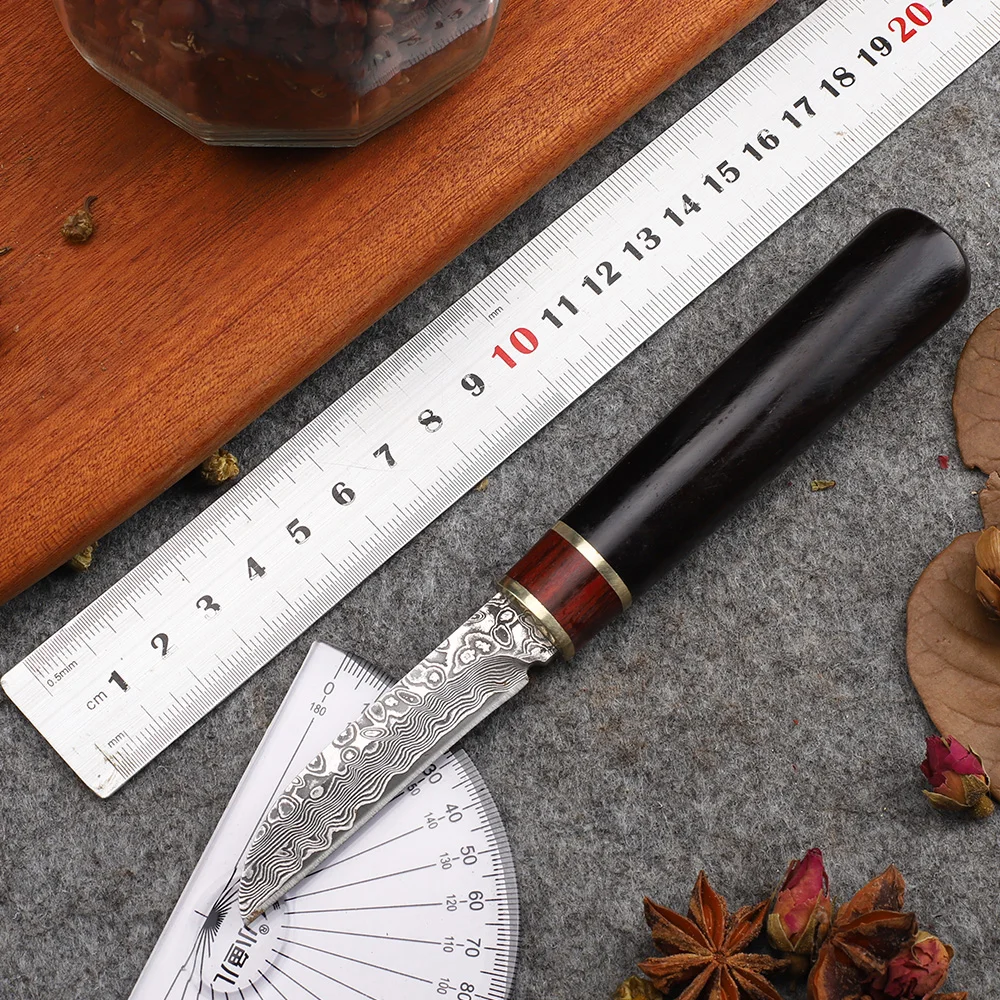 Новый стиль 2,5 дюймов Дамасская сталь VG10 ручка из розового дерева Карманный Мини Фруктовый Повседневный нож для рыбалки путешествий
Новый стиль 2,5 дюймов Дамасская сталь VG10 ручка из розового дерева Карманный Мини Фруктовый Повседневный нож для рыбалки путешествий