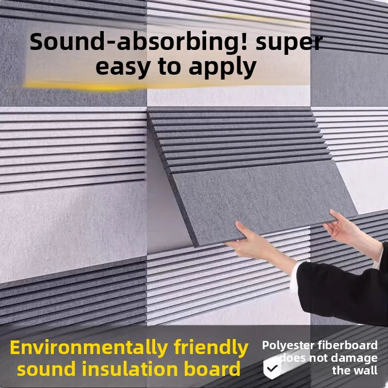 High Density Soundproof Cotton Wall Sticker, Polyester Fiber Sound-absorbing, Soundproof and Noise Reducing
High Density Soundproof Cotton Wall Sticker, Polyester Fiber Sound-absorbing, Soundproof and Noise Reducing