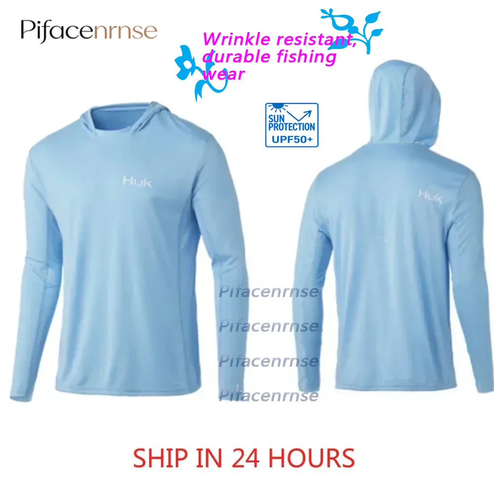 Fishing Shirts Huk Fish Clothing Long Sleeve T-shirt Upf 50 Hood Sun Protection Uv Breathable Angling Jacket Men Fishing Wear
Fishing Shirts Huk Fish Clothing Long Sleeve T-shirt Upf 50 Hood Sun Protection Uv Breathable Angling Jacket Men Fishing Wear