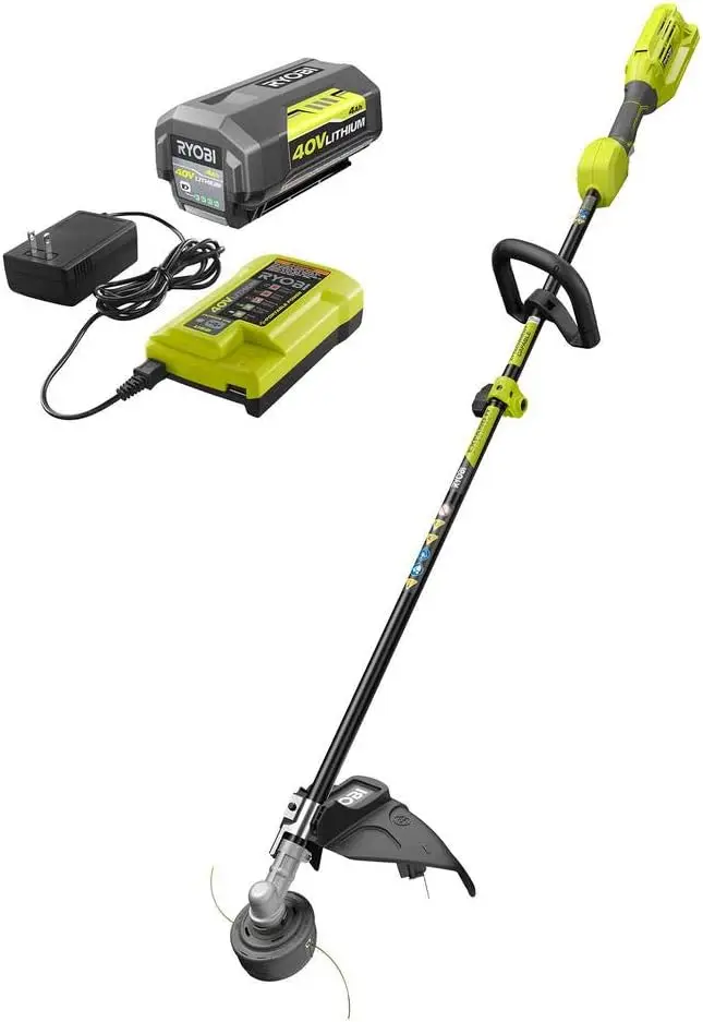 40-Volt Cordless String Trimmer with 4.0 Ah Battery and Charger, Attachment Capable for Easy Lawn Care
40-Volt Cordless String Trimmer with 4.0 Ah Battery and Charger, Attachment Capable for Easy Lawn Care