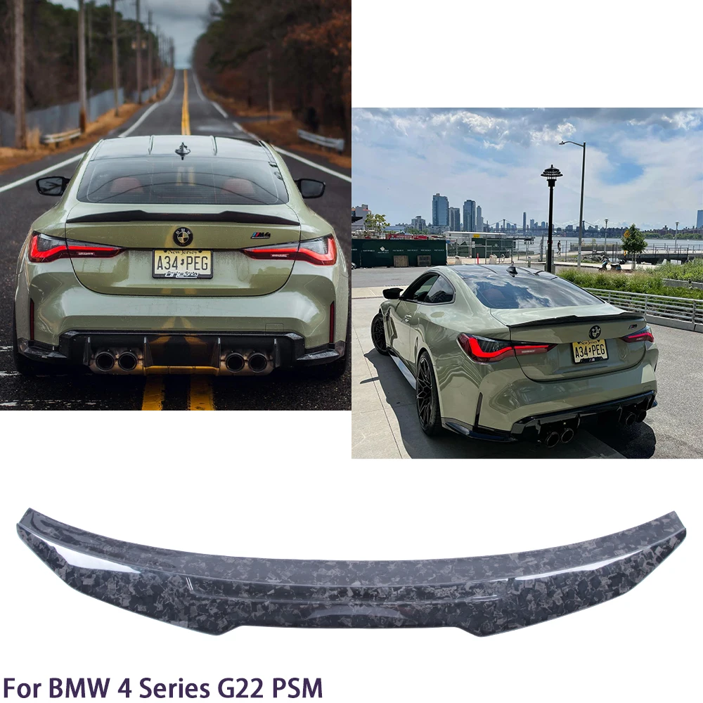 For BMW 4 Series G22 Coupe/M4 G82 PSM Style Forged Carbon Fiber Rear Spoiler Trunk Wing 2020-2025
For BMW 4 Series G22 Coupe/M4 G82 PSM Style Forged Carbon Fiber Rear Spoiler Trunk Wing 2020-2025