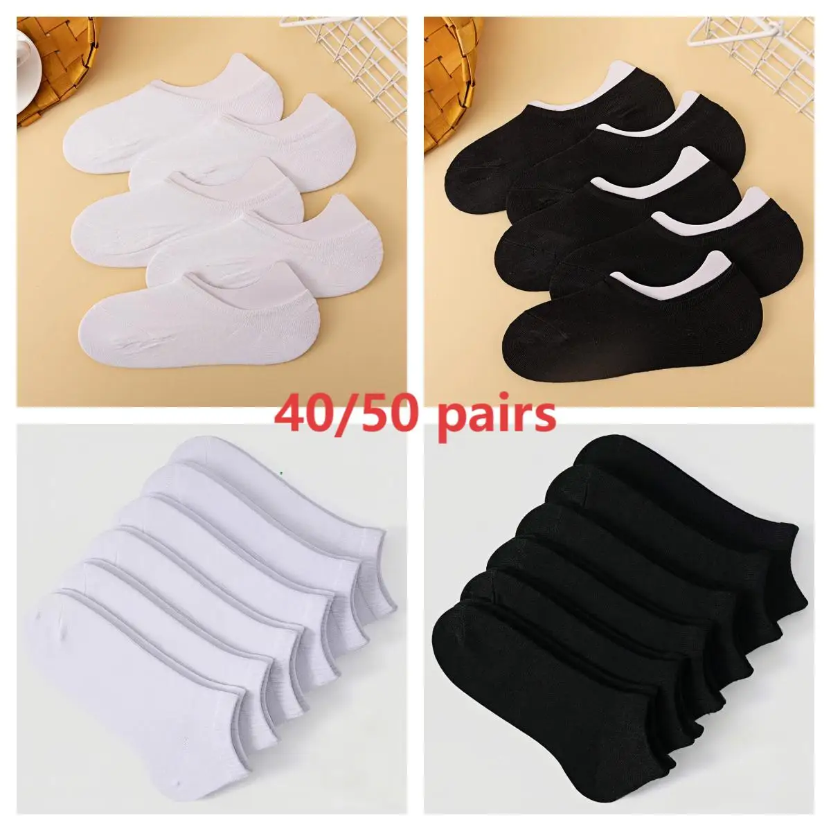 40/50 пар оптовых мужских и женских впитывающих пот спортивных носков, черные, белые и серые минималистичные хлопковые носки
40/50 пар оптовых мужских и женских впитывающих пот спортивных носков, черные, белые и серые минималистичные хлопковые носки