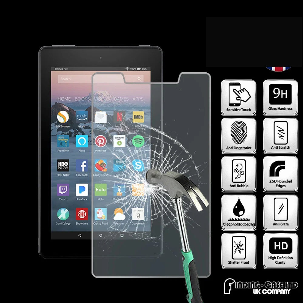 For Fire 7 (7th Gen 2017) alexa Tablet Ultra Clear Tempered Glass Screen Protector Anti-friction Proective Film
For Fire 7 (7th Gen 2017) alexa Tablet Ultra Clear Tempered Glass Screen Protector Anti-friction Proective Film