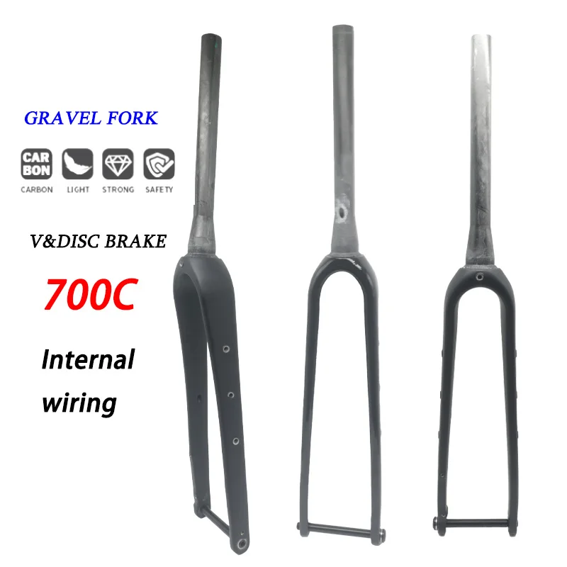 T1000 Carbon Fiber Gravel Bike Fork Matte glossy 700C Open 100mmx12mm Bicycle Fork Tube Steerer taper for Gravel Bikes parts
T1000 Carbon Fiber Gravel Bike Fork Matte glossy 700C Open 100mmx12mm Bicycle Fork Tube Steerer taper for Gravel Bikes parts