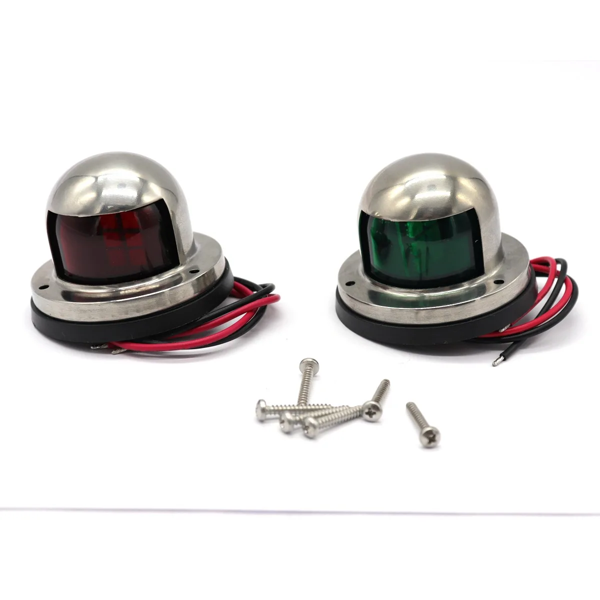 12V dc red and green pair yacht vessel 304 stainless steel, navigation light with base
12V dc red and green pair yacht vessel 304 stainless steel, navigation light with base