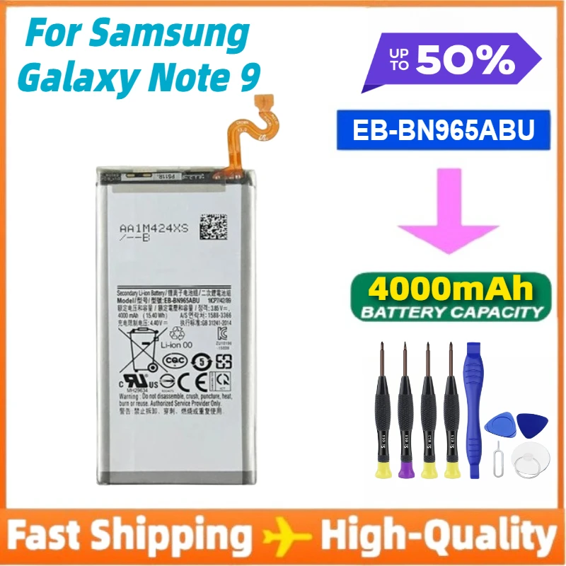 Аккумулятор EB-BN965ABU для Samsung Galaxy Note 9, 4000 мАч, Note9, Note 9, N9600, SM-N960F, N960F, N960U, N960N, N960W
Аккумулятор EB-BN965ABU для Samsung Galaxy Note 9, 4000 мАч, Note9, Note 9, N9600, SM-N960F, N960F, N960U, N960N, N960W