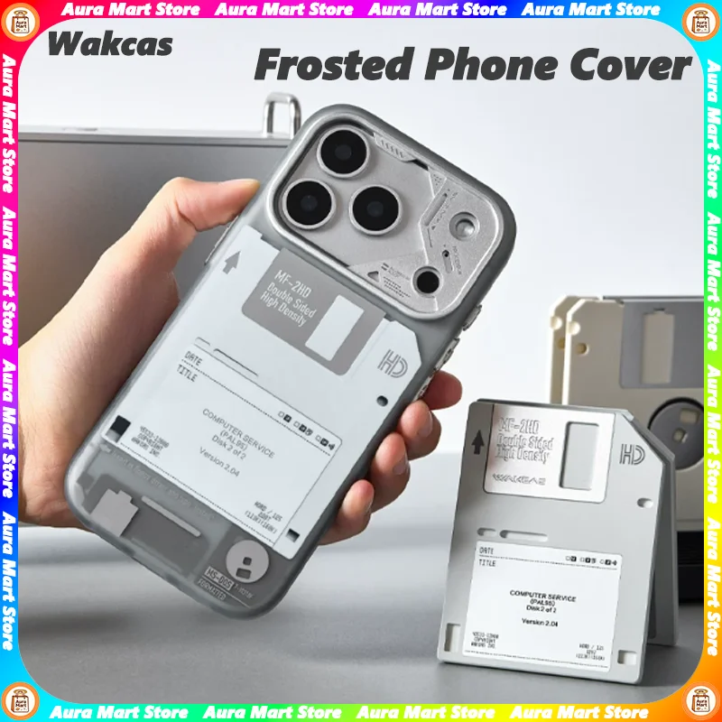 WAKCAS Frosted Phone Cover Magnetic Suction Anti-fall Shell Phone Protective Case for iPhone 16/17/17pro Max Floppy Disk Design
WAKCAS Frosted Phone Cover Magnetic Suction Anti-fall Shell Phone Protective Case for iPhone 16/17/17pro Max Floppy Disk Design