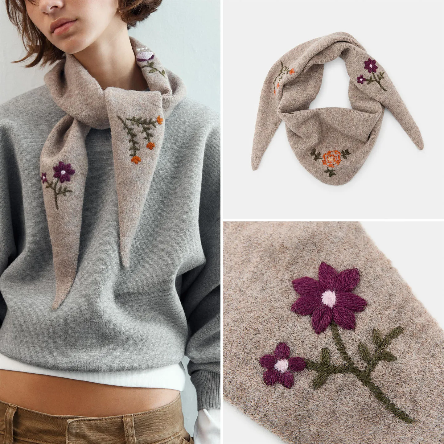 Z Women's Faionable Knitted Headscarf with Embroidered Flowers Versatile Personali 2025 New Autumn Warmth
Z Women's Faionable Knitted Headscarf with Embroidered Flowers Versatile Personali 2025 New Autumn Warmth