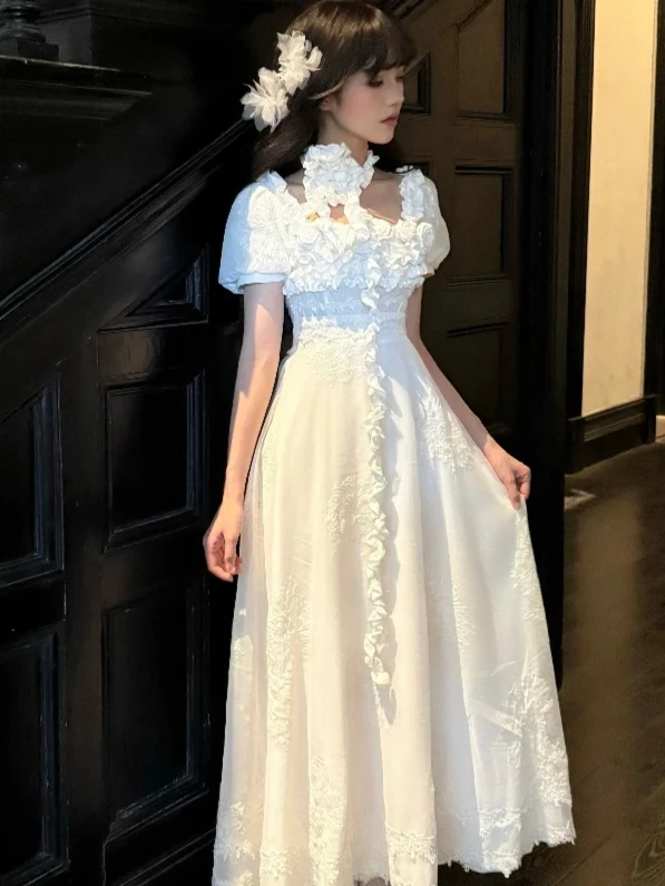 Silent Manor Lolita Vintage Embroidery Jacquard Temperament Dress Subculture Gothic Bubble Sleeves High Waist Mid-length Dresses
Silent Manor Lolita Vintage Embroidery Jacquard Temperament Dress Subculture Gothic Bubble Sleeves High Waist Mid-length Dresses