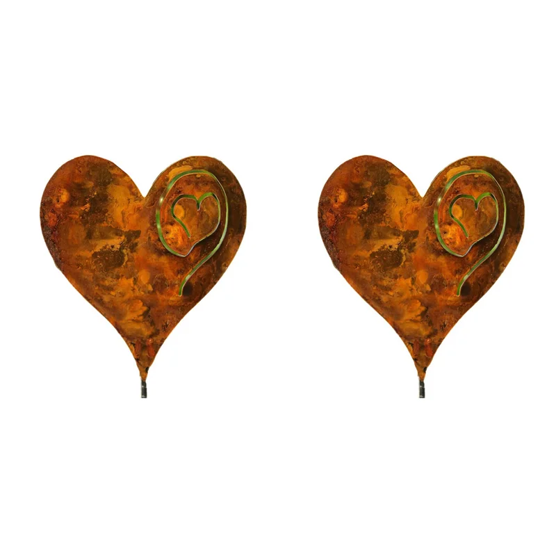 ABRS-2PCS Heart In The Garden Rusted Heart Made Of 14Ga Metal Heart Stake In The Garden
ABRS-2PCS Heart In The Garden Rusted Heart Made Of 14Ga Metal Heart Stake In The Garden
