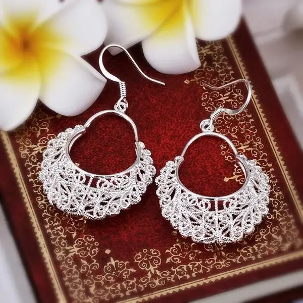 925 Sterling Silver Vintage long earrings for women fashion party wedding accessories designer Jewelry Holiday gifts
925 Sterling Silver Vintage long earrings for women fashion party wedding accessories designer Jewelry Holiday gifts