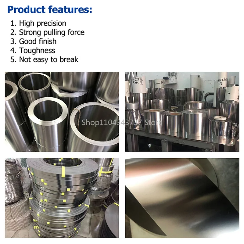 1Meter 304 Stainless Steel Strip Sheet Thickness 0.01-1mm Steel Coil Steel Plate Width 10-50mm 0.02/0.05/ 0.1/0.2/0.3/0.4/0.5mm
1Meter 304 Stainless Steel Strip Sheet Thickness 0.01-1mm Steel Coil Steel Plate Width 10-50mm 0.02/0.05/ 0.1/0.2/0.3/0.4/0.5mm