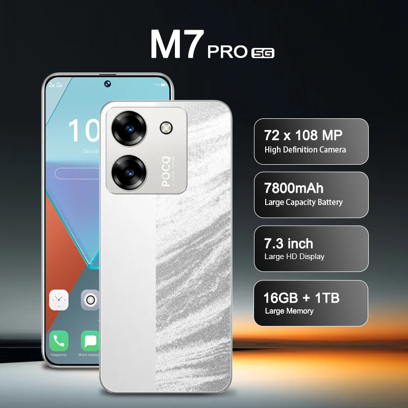 NEW High Quality M7 Pro Global Version 7.3" HD Standby 16GB 1TB Original Intelligent Dual Card 7800mAh Battery 108M Android
NEW High Quality M7 Pro Global Version 7.3" HD Standby 16GB 1TB Original Intelligent Dual Card 7800mAh Battery 108M Android