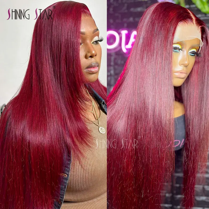 180% Burgundy 13X6 13X4 Hd Transparent Lace Front Human Hair Wigs 99J Red Straight Lace Frontal Wig For Women Lace Front Wigs
180% Burgundy 13X6 13X4 Hd Transparent Lace Front Human Hair Wigs 99J Red Straight Lace Frontal Wig For Women Lace Front Wigs