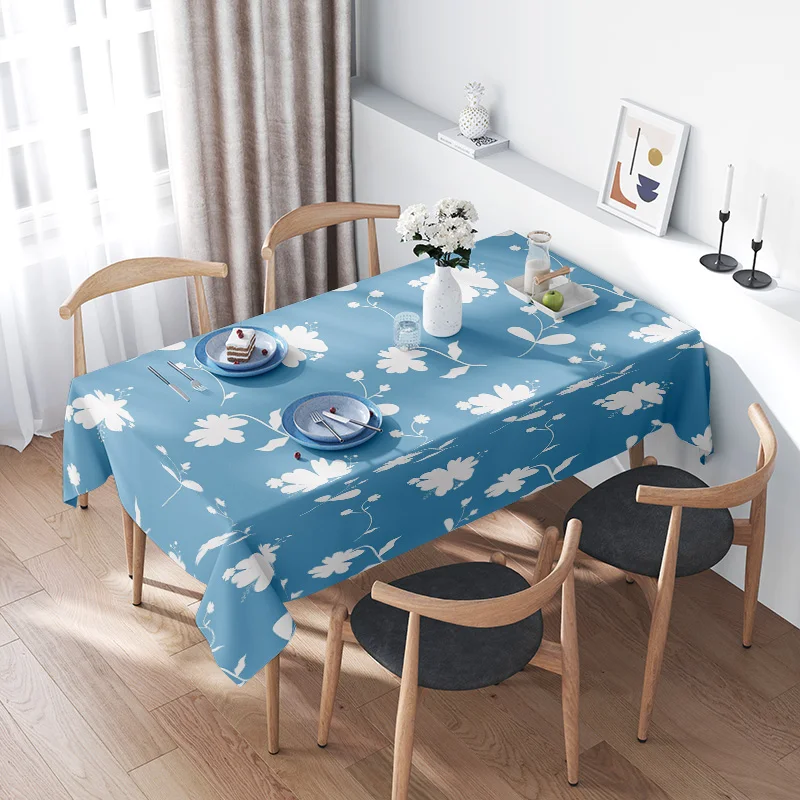 Modern Floral Tablecloth DecorLightweight Blue Table Cover with White Flower Design for Kitchen Dining Tables Home Textiles Bedd
Modern Floral Tablecloth DecorLightweight Blue Table Cover with White Flower Design for Kitchen Dining Tables Home Textiles Bedd