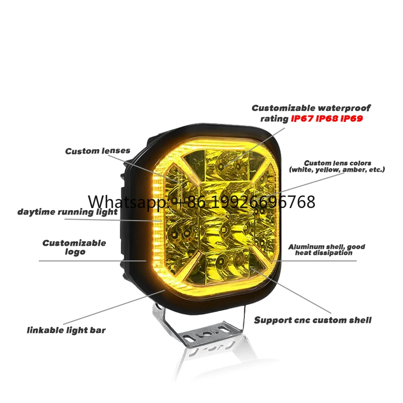 8.5 Inch Super Bright Cube LED Work Light Boasting with DRL Feature - Tailored for 12V/24V Car SUV Perfect As Fog Lights
8.5 Inch Super Bright Cube LED Work Light Boasting with DRL Feature - Tailored for 12V/24V Car SUV Perfect As Fog Lights