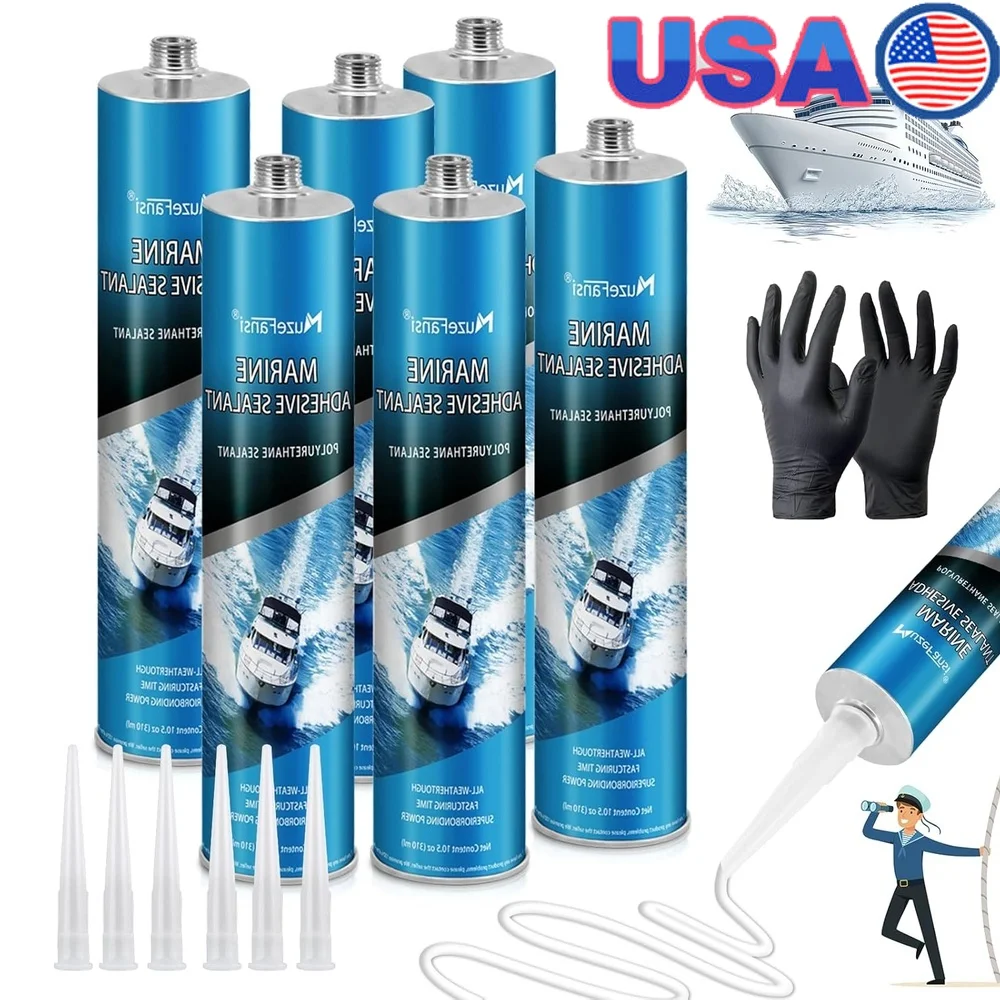 Marine Adhesive Sealant High Bond Waterproof Fast Cure UV Resistant Boats RVs Hulls Emergency Repairs Elastic Anti Aging
Marine Adhesive Sealant High Bond Waterproof Fast Cure UV Resistant Boats RVs Hulls Emergency Repairs Elastic Anti Aging