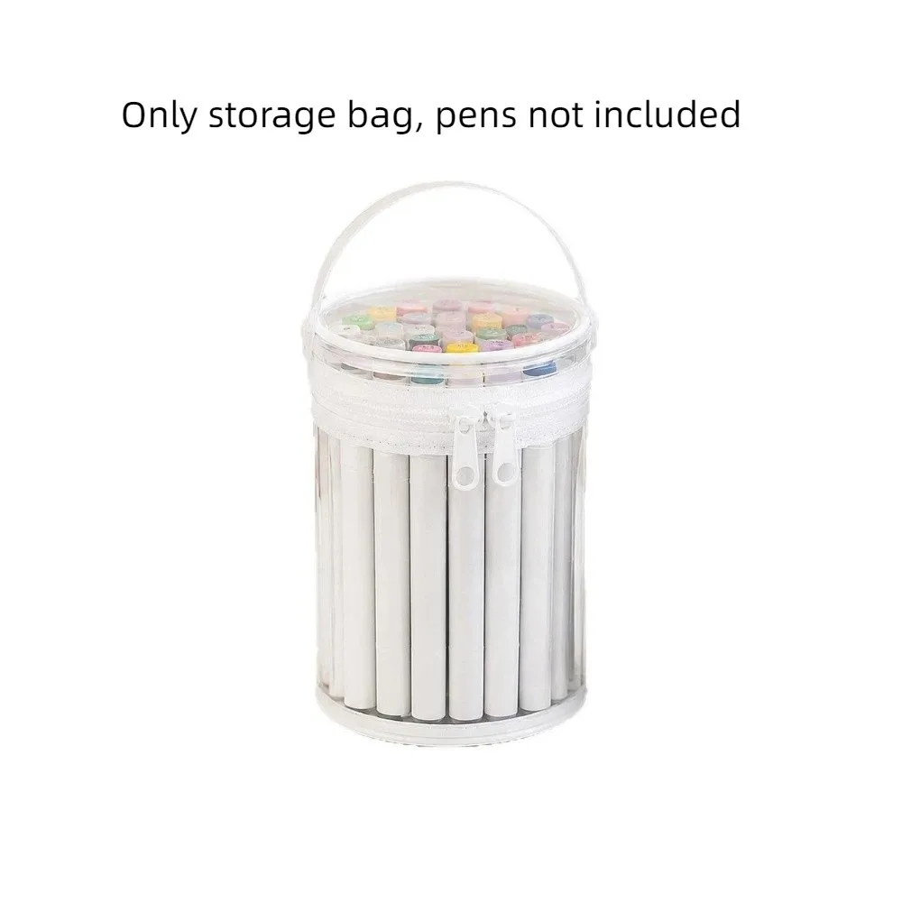Portable PVC Cylindrical Pencil Bag Large Capacity Waterproof Pen Holder Transparent with Handle Stationery Storage Bag School
Portable PVC Cylindrical Pencil Bag Large Capacity Waterproof Pen Holder Transparent with Handle Stationery Storage Bag School