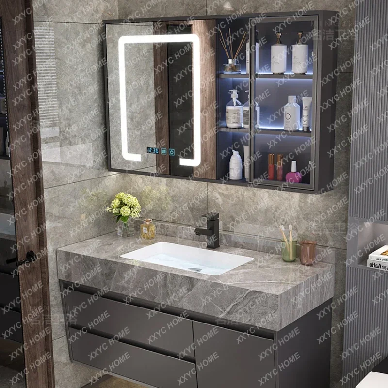 Simple Bathroom Cabinet New Stone Plate Seamless Ceramic Basin Bathroom Table muebles para el hogar
Simple Bathroom Cabinet New Stone Plate Seamless Ceramic Basin Bathroom Table muebles para el hogar