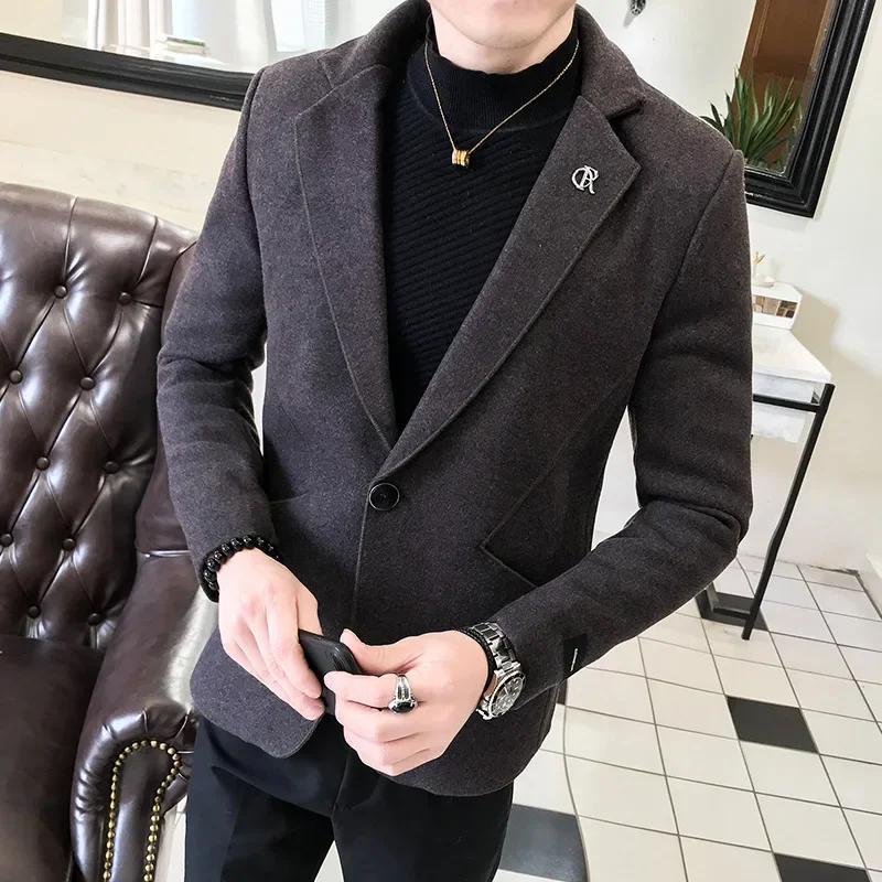 Men Woolen Jacket Coat Winter High Quality Thickening Warm Fashion Casual Slim Fit Warm Blazer Jacket Brand Men Clothing
Men Woolen Jacket Coat Winter High Quality Thickening Warm Fashion Casual Slim Fit Warm Blazer Jacket Brand Men Clothing