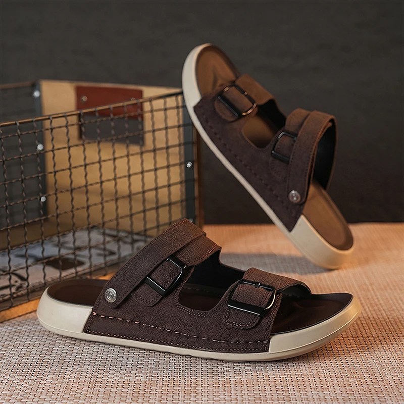 Men's Summer Sandals Casual Outdoor Slip-On Thick Bottom Rubber Sole Anti-Slip Breathable Beach Shoes Trendy Sports Sandals
Men's Summer Sandals Casual Outdoor Slip-On Thick Bottom Rubber Sole Anti-Slip Breathable Beach Shoes Trendy Sports Sandals