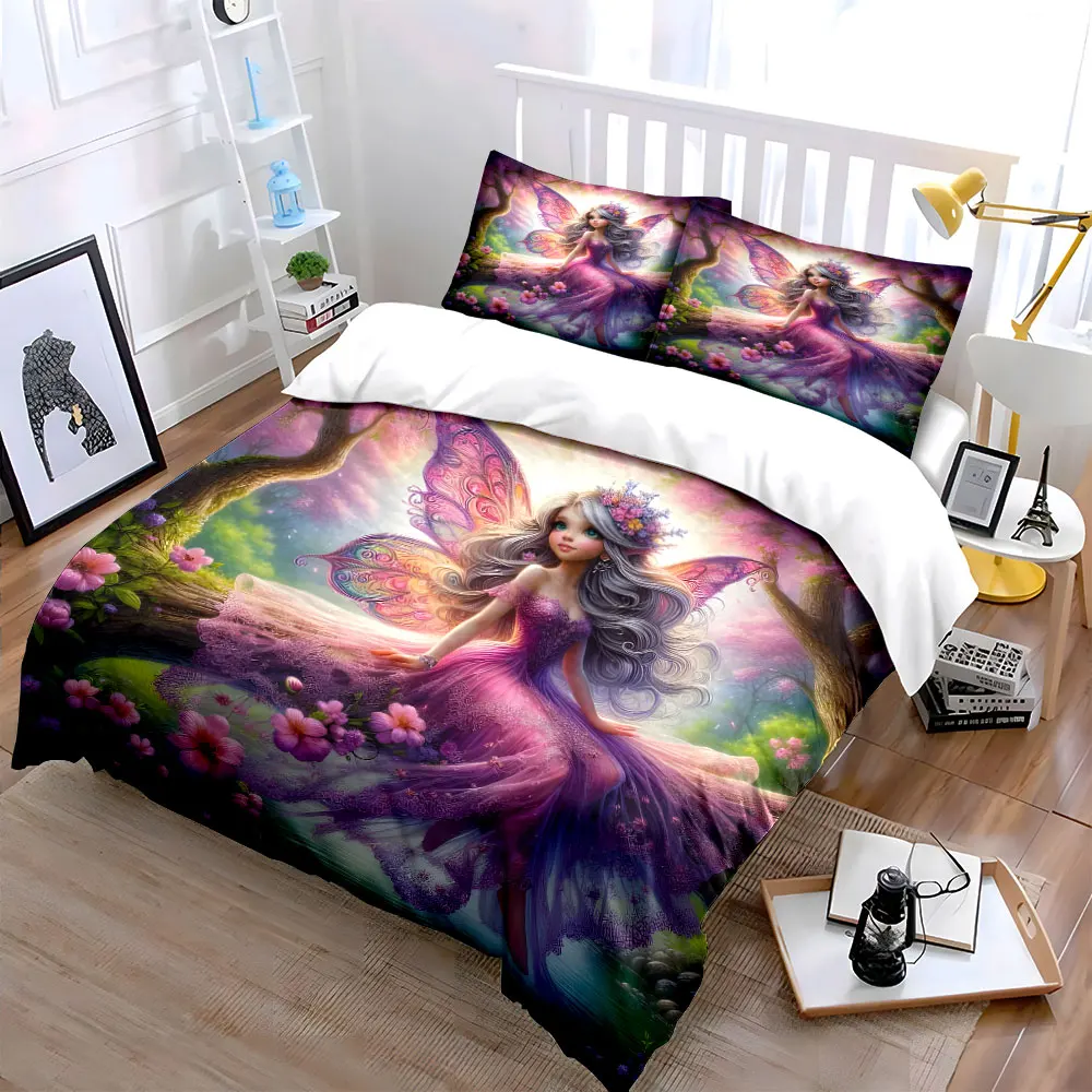 "Fairy-Themed 3-Piece Decor Set" Multiple sizes kid's and adults' bedroom Exquisite 3PC bedding set, gift
"Fairy-Themed 3-Piece Decor Set" Multiple sizes kid's and adults' bedroom Exquisite 3PC bedding set, gift