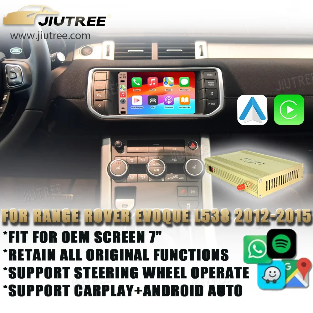 Linux System For Range Rover Evoque L538 2012-2015 Decoder box Wireless CarPlay Android Auto Stereo Upgrade Oem screen Retrofit
Linux System For Range Rover Evoque L538 2012-2015 Decoder box Wireless CarPlay Android Auto Stereo Upgrade Oem screen Retrofit