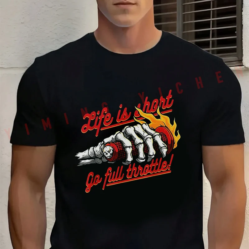Men's Black Motorcycle Riders Riding Shirt Go Full Throttle Bikers Dad Cotton T-Shirt New Men's Casual O-neck Short Sleeve Tees
Men's Black Motorcycle Riders Riding Shirt Go Full Throttle Bikers Dad Cotton T-Shirt New Men's Casual O-neck Short Sleeve Tees