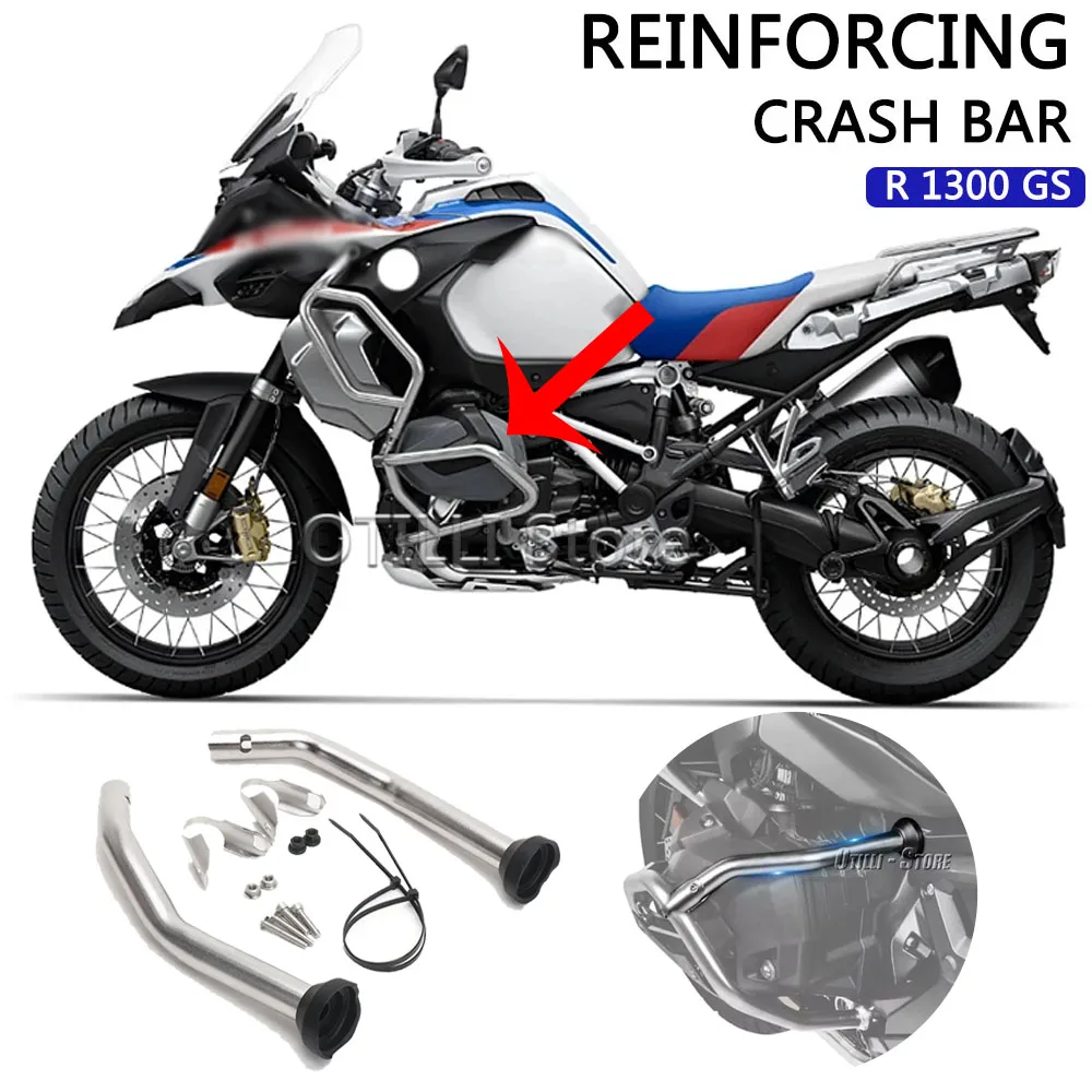 For BMW R1300GS GS1300 R 1300 GS 2023- Motorcycle Engine Crash Bar Reinforcing Strut Crash Bar Protect Original Cylinder Guard
For BMW R1300GS GS1300 R 1300 GS 2023- Motorcycle Engine Crash Bar Reinforcing Strut Crash Bar Protect Original Cylinder Guard