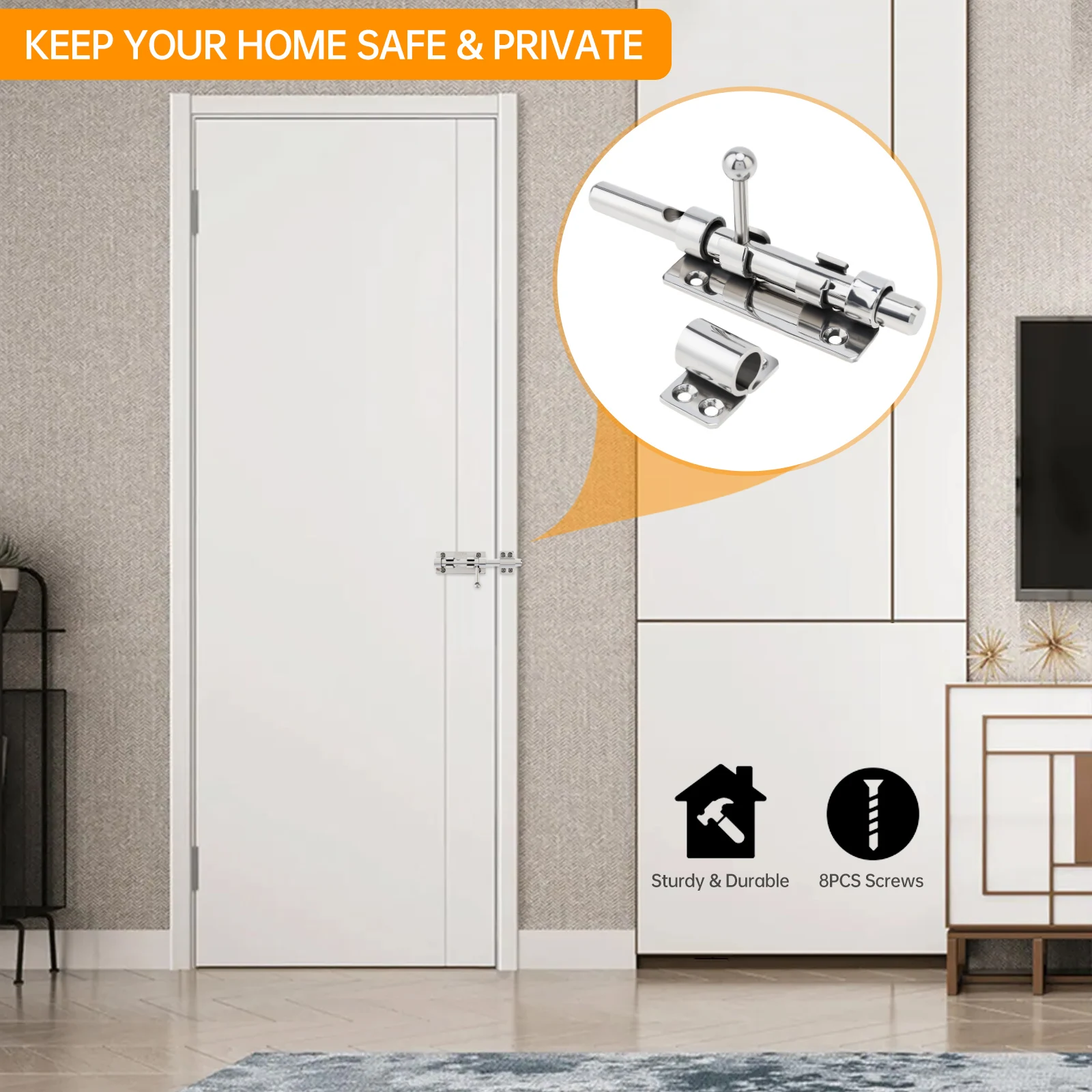 1 PC Door Bolts with 10mm Padlock Hole Thickened 304 Stainless Steel Barrel Bolt Door Latch Slide Door Lock for Doors / Windows
1 PC Door Bolts with 10mm Padlock Hole Thickened 304 Stainless Steel Barrel Bolt Door Latch Slide Door Lock for Doors / Windows