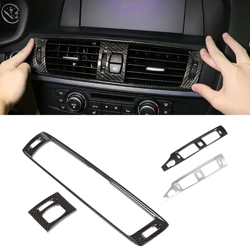 For BMW X3 F25 2011- 2017 Carbon Fiber Texture / ABS Chrome Center Console Air Condition Vent Outlet Frame Cover Protective Trim
For BMW X3 F25 2011- 2017 Carbon Fiber Texture / ABS Chrome Center Console Air Condition Vent Outlet Frame Cover Protective Trim