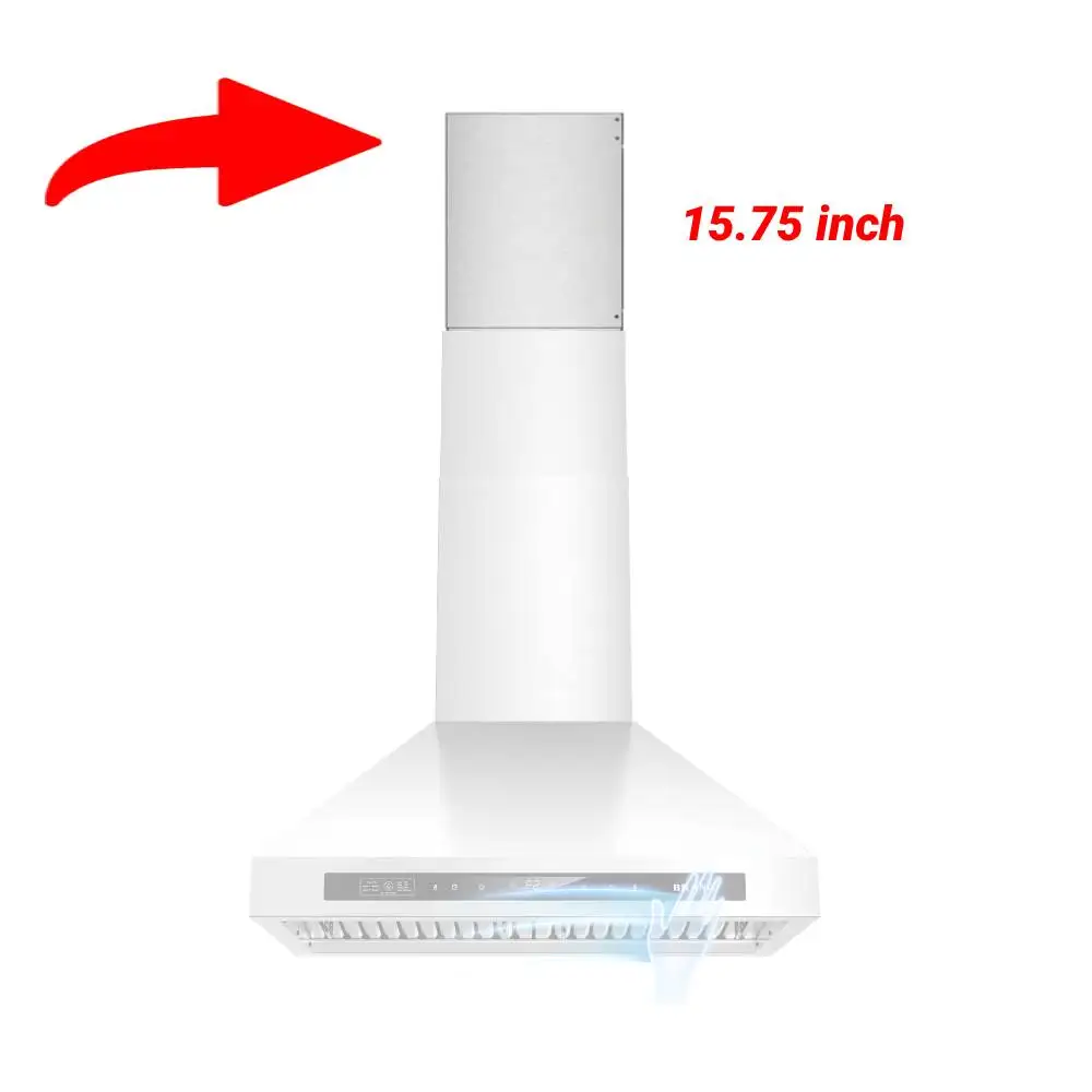 BRNAO 15.75 Inch Range Hood Chimney Extension For Brano Range Hood TW04B
BRNAO 15.75 Inch Range Hood Chimney Extension For Brano Range Hood TW04B