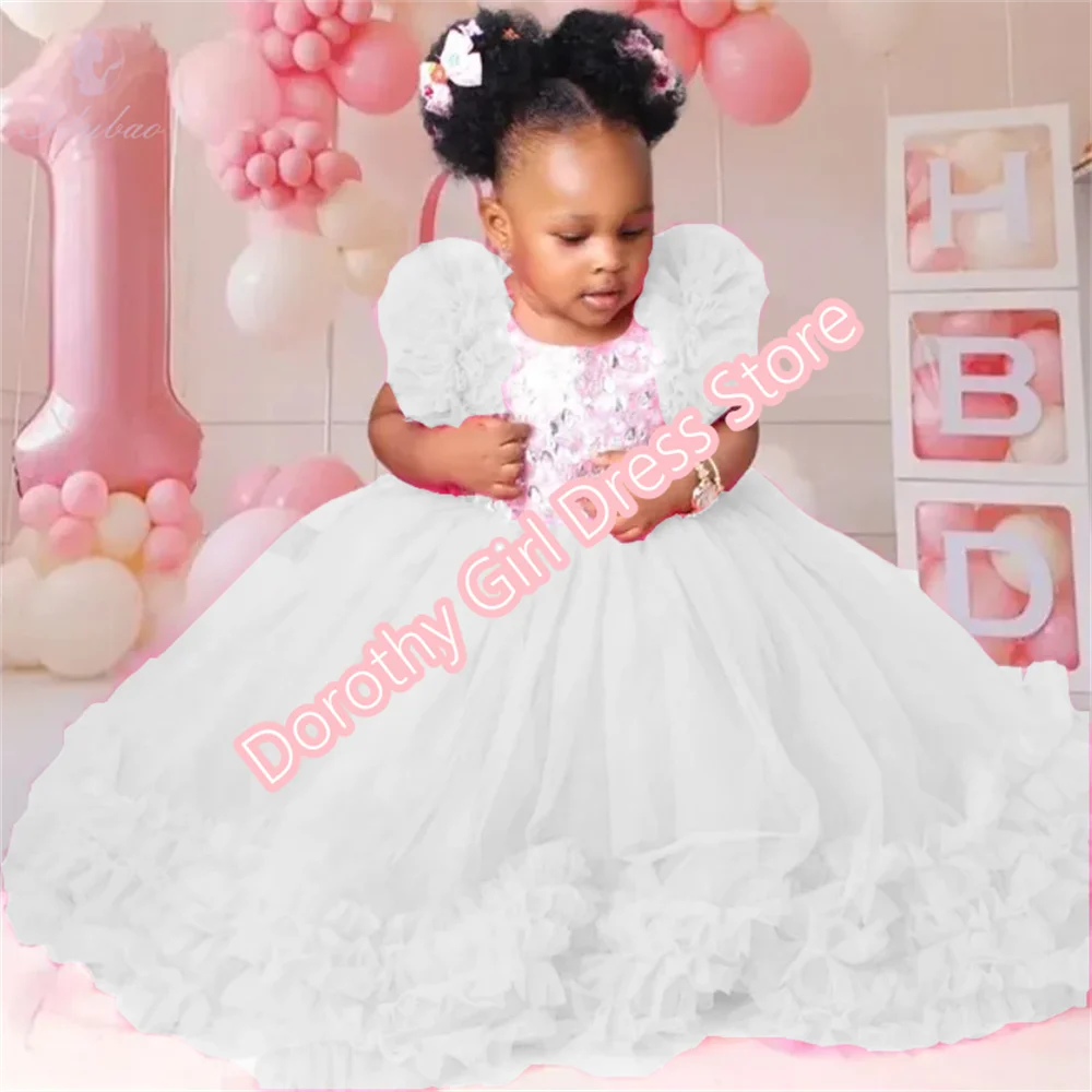 Cute White Flower Girl Dress Short Sleeves Tulle Appliques Tiered Sleeveless For Wedding Birthday Party Banquet Holy Communion
Cute White Flower Girl Dress Short Sleeves Tulle Appliques Tiered Sleeveless For Wedding Birthday Party Banquet Holy Communion