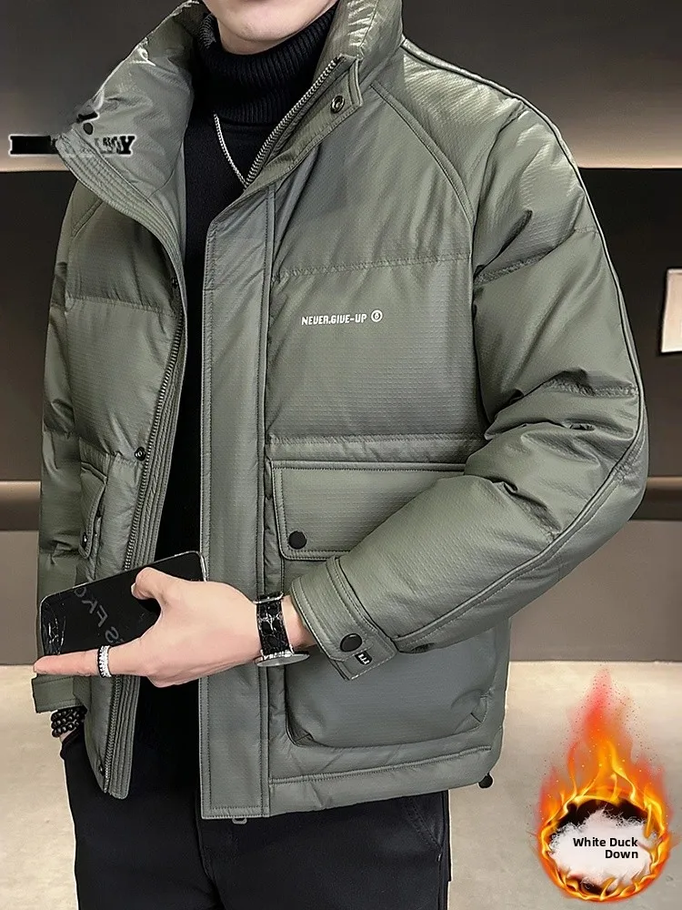 Men's Workwear down Jaet Thiened White Du down Stand Collar Warm Coat Casual Sle Windproof Polyester Fiber
Men's Workwear down Jaet Thiened White Du down Stand Collar Warm Coat Casual Sle Windproof Polyester Fiber