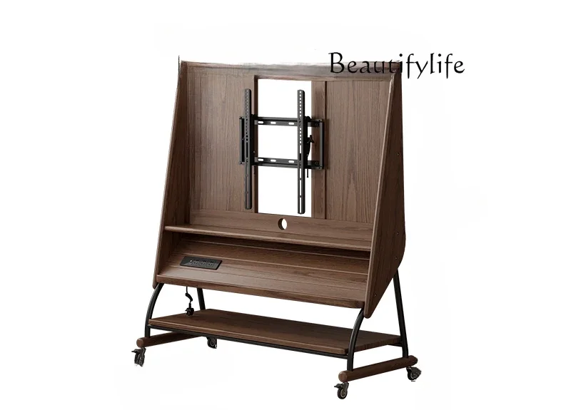 Solid wood removable TV cabinet living room household small apartment modern simple floor storage TV bracket
Solid wood removable TV cabinet living room household small apartment modern simple floor storage TV bracket