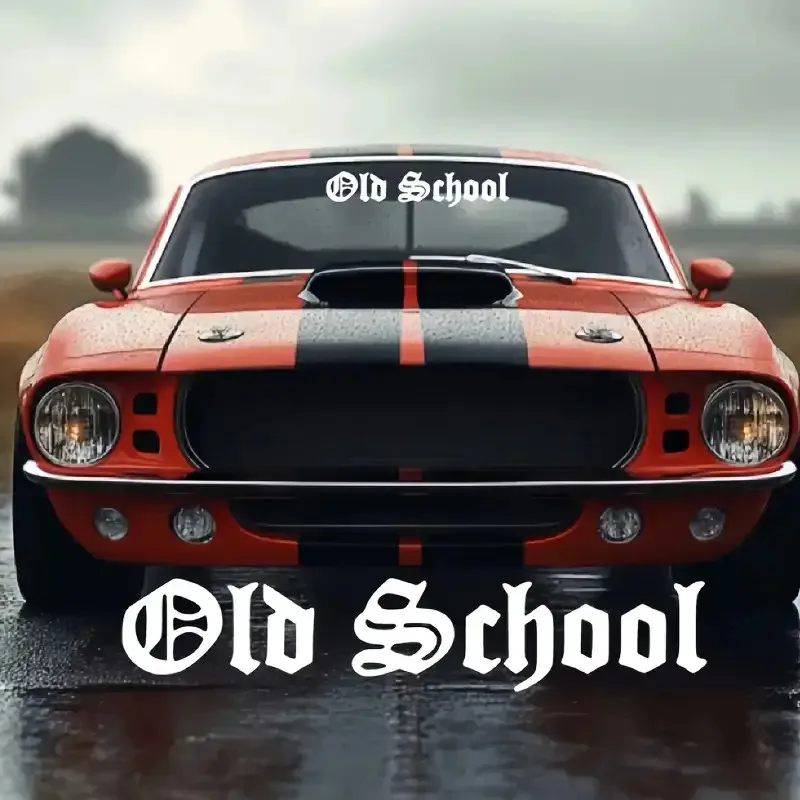 Vintage "Old School" Car Windshield Decal - Classic Matte Vinyl Sticker, Waterproof & Durable
Vintage "Old School" Car Windshield Decal - Classic Matte Vinyl Sticker, Waterproof & Durable