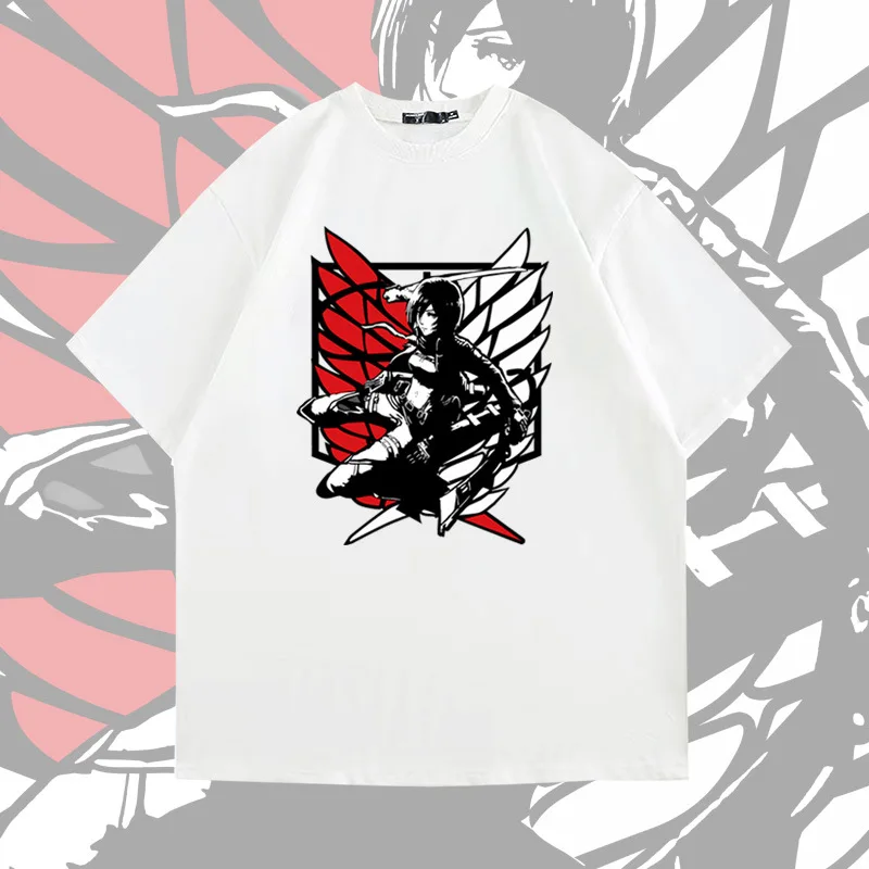 New Japan anime Mikasa 100% cotton short sleeve T-shirt men's printed pattern Summer tide brand loose men's clothes
New Japan anime Mikasa 100% cotton short sleeve T-shirt men's printed pattern Summer tide brand loose men's clothes