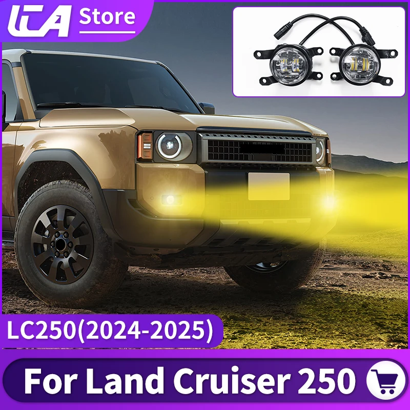 For Toyota Land Cruiser 250 2024 2025 Prado LC250 1958 First Edition FJ250 Two-Color Gold Front Fog Lamp,Upgraded Accessories
For Toyota Land Cruiser 250 2024 2025 Prado LC250 1958 First Edition FJ250 Two-Color Gold Front Fog Lamp,Upgraded Accessories